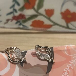 Elegant Gold and Silver Leaf Earrings